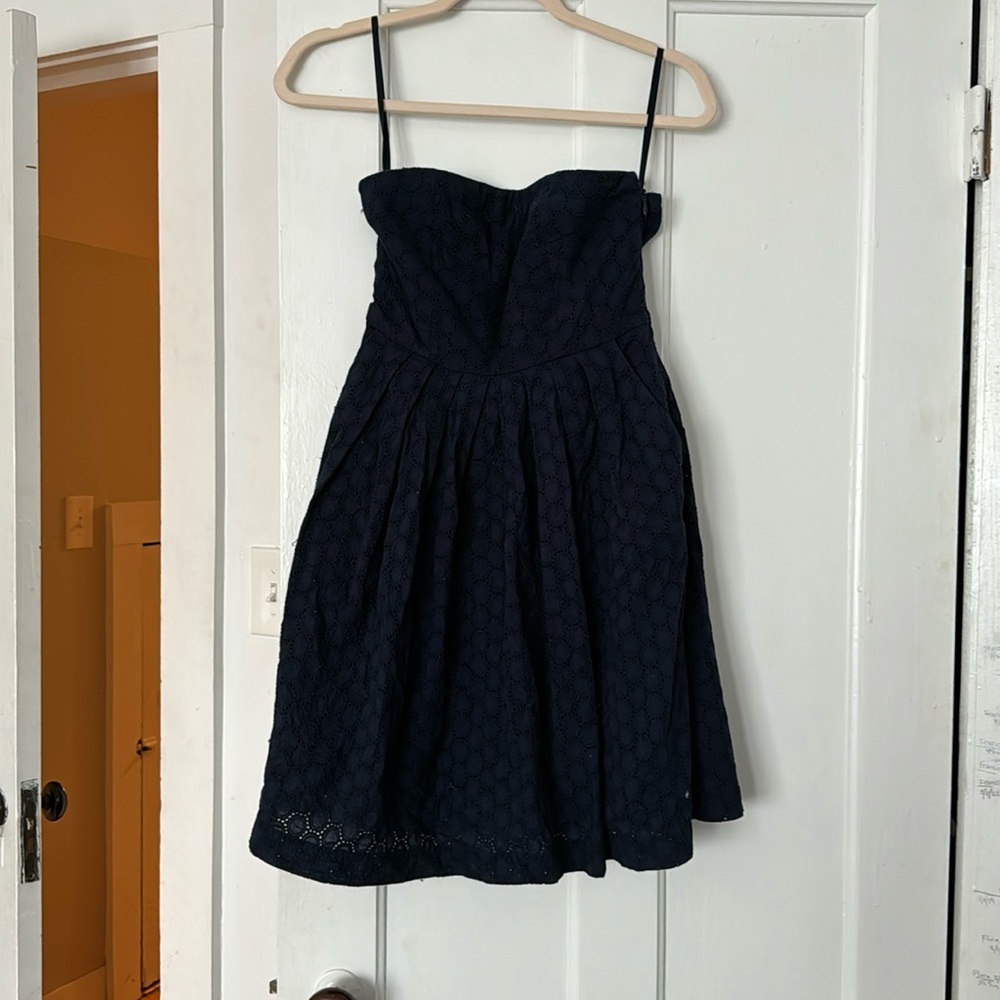 Gap navy strapless dress
